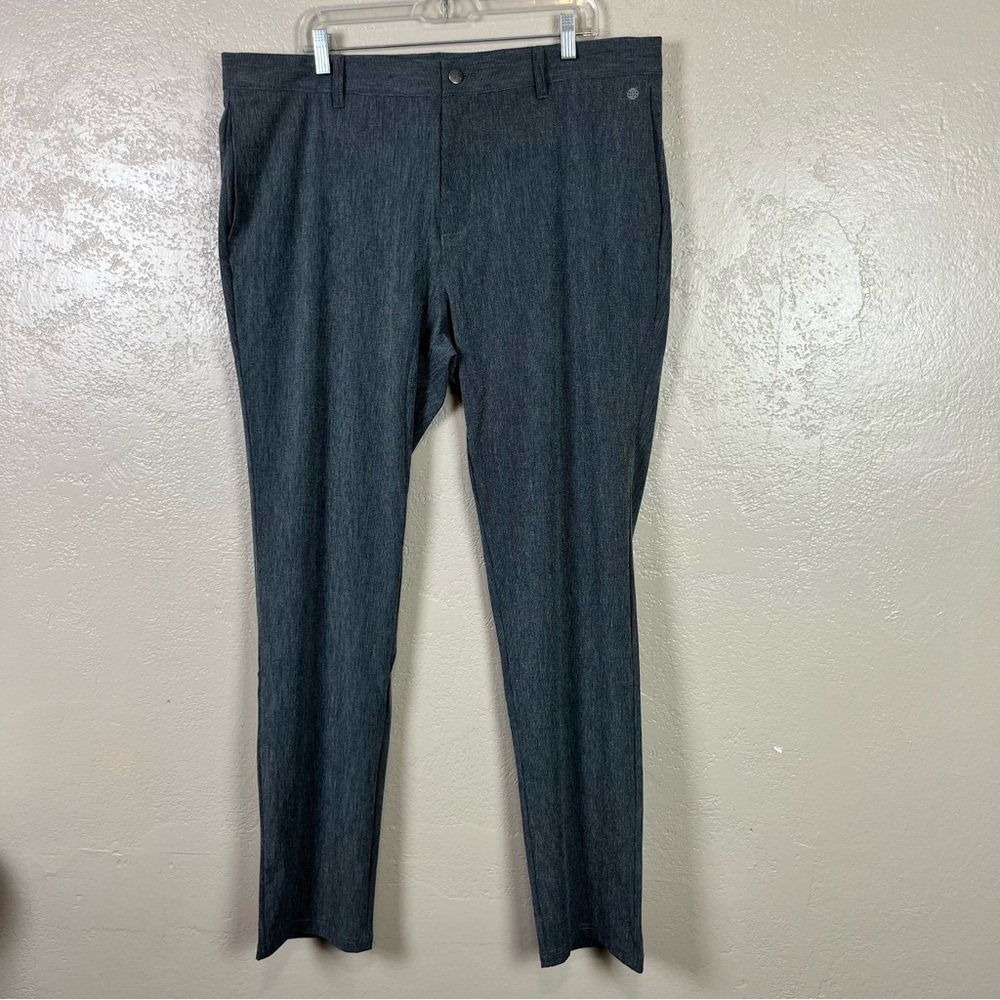 Adidas Pants Men's 38X34 Charcoal Gray‎ Crosshatch Golf  With Recycled Materials
